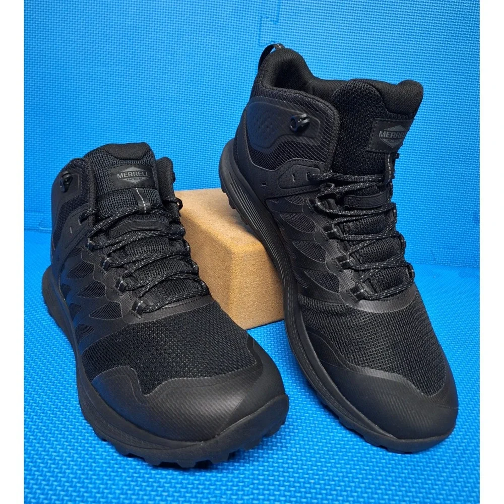 Merrell Nova 3 Mid Tactical Waterproof Black Boots Size 15 W Men's J005049W